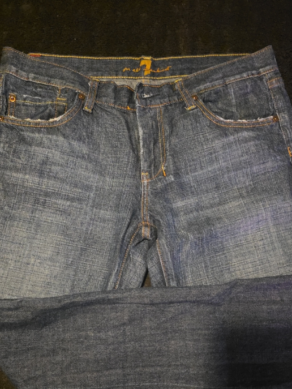 27 For All Mankind Womens Dark Blue Bootcut Jeans